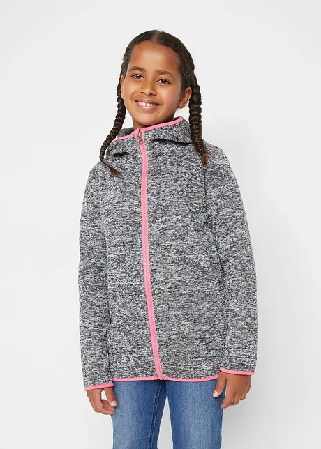 Meisjes thermo fleece vest met capuchon, bonprix