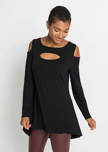 Longshirt met cut-outs van viscose, RAINBOW