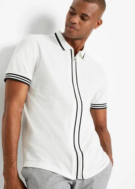 Piqué poloshirt met ritssluiting, bonprix