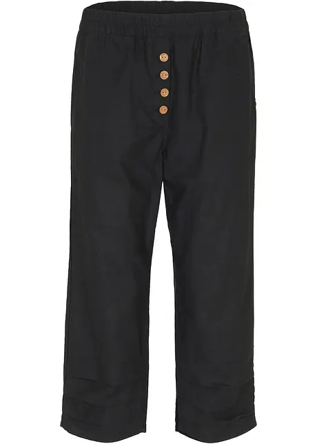Broek in een linnen-katoenmix, bonprix