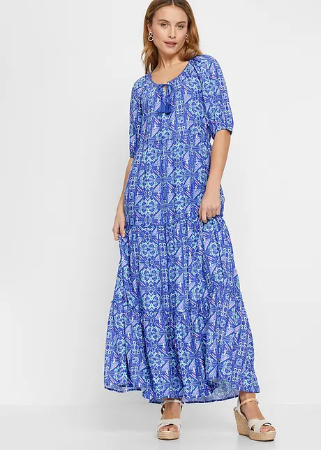 Gedessineerde maxi jurk van viscose, bonprix