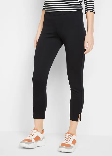 Legging van punto di roma met splitten, bonprix