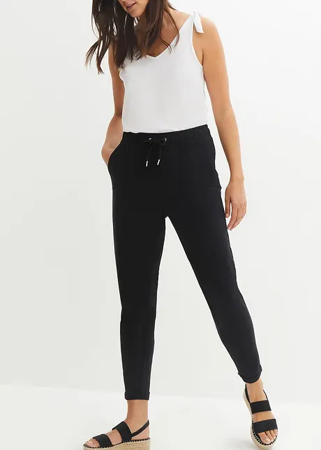 Comfortabele jersey broek met strikkoordjes, bonprix