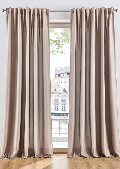 Microvezel gordijn (2 stuks), bonprix