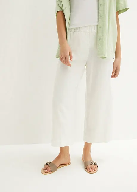 Culotte met linnen, tot op de kuit, bonprix