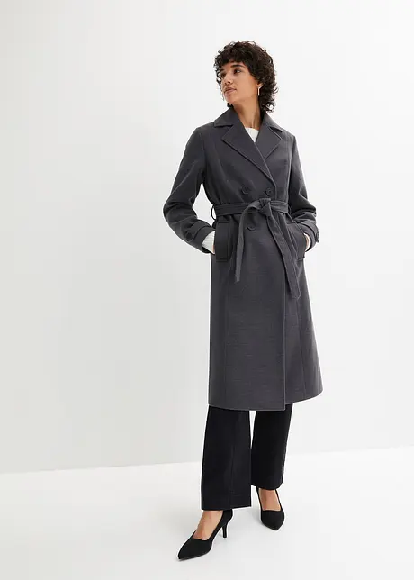 Winterse trenchcoat in wollen look, bonprix