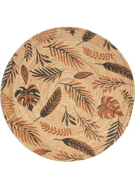 Rond vloerkleed met bladeren, bpc living bonprix collection
