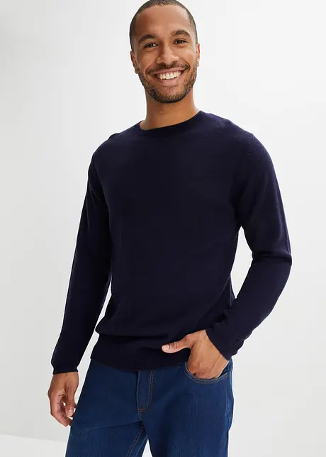 Wollen trui met Good Cashmere Standard® en ronde hals, bonprix