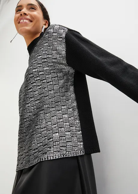Gebreide trui met glitterprint, RAINBOW