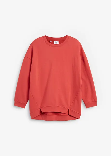 Oversized sweater met splitten van zachte badstof, bonprix