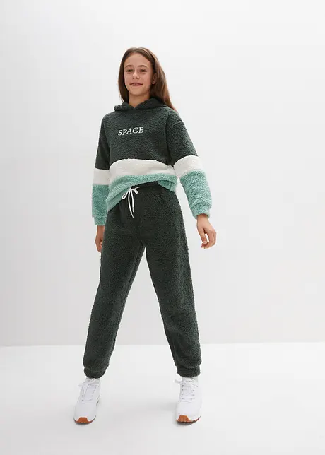 Kinderen teddy fleece huispak (2-dlg. set), bpc bonprix collection