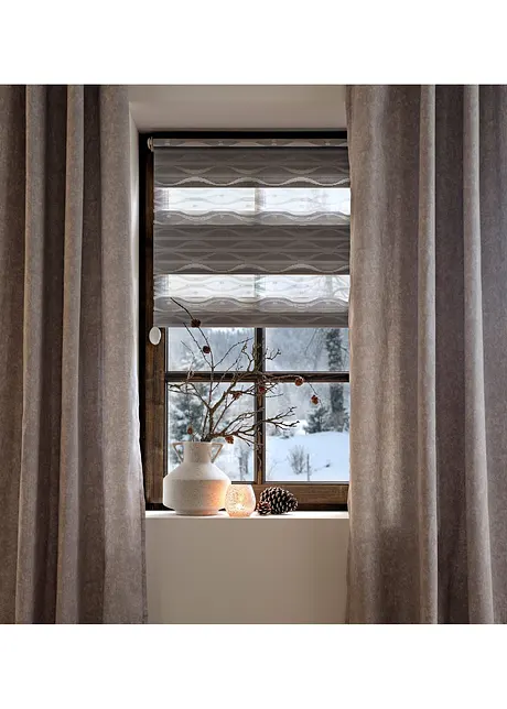 Jacquard duo rolgordijn met glans, bpc living bonprix collection