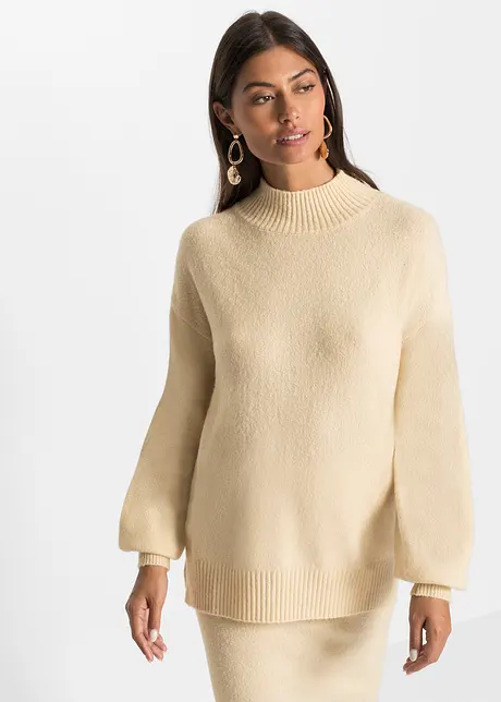 Oversized trui met opstaande kraag, BODYFLIRT