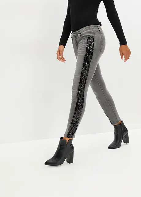 Skinny jeans met pailletten, BODYFLIRT
