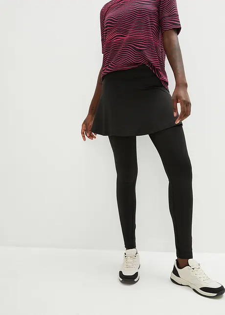 Corrigerende sportlegging met rok, cropped, bonprix