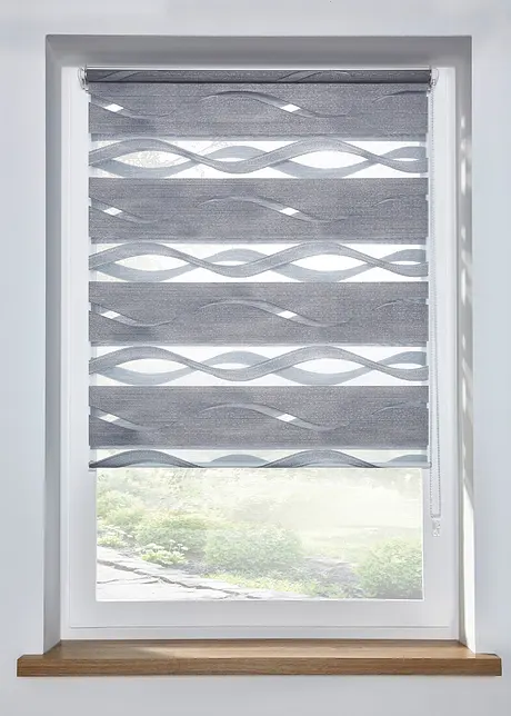 Duo rolgordijn van jacquard, tweekleurig, bonprix