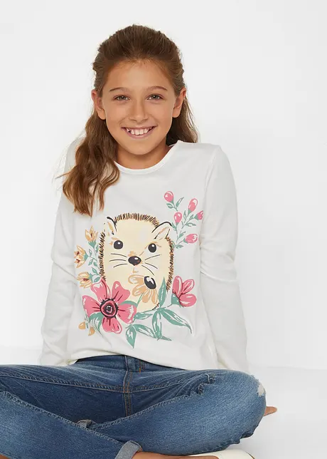 Longsleeve van biologisch katoen (set van 2), bonprix