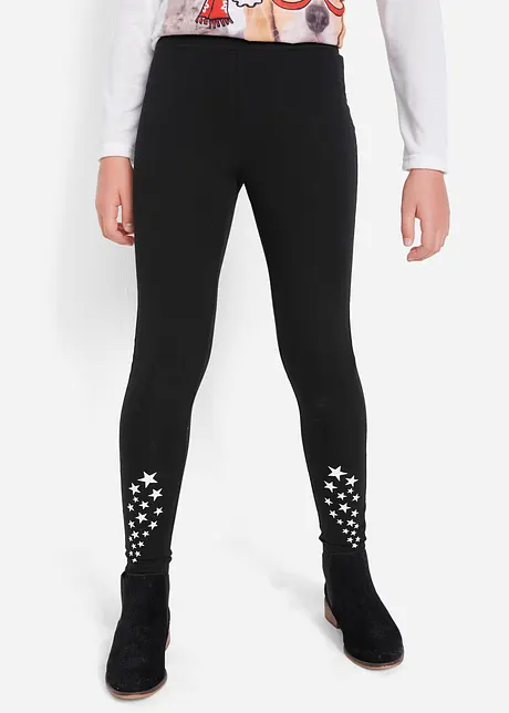 Meisjes legging van elastische mix met biologisch katoen, bonprix