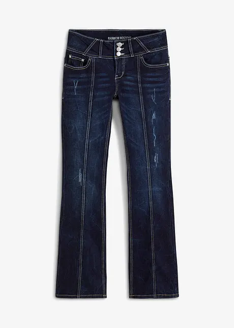 Bootcut jeans mid waist, stretch, bonprix