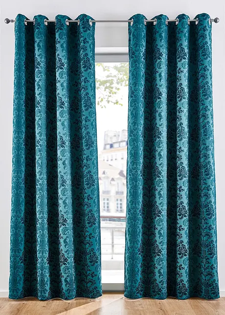 Isolerend verduisterend gordijn van jacquard (1 stuk), bonprix