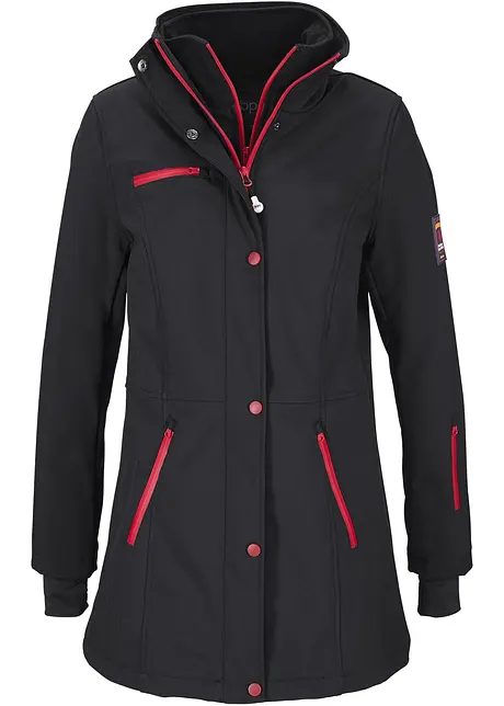 Lange stretch softshell jas, waterafstotend, bonprix