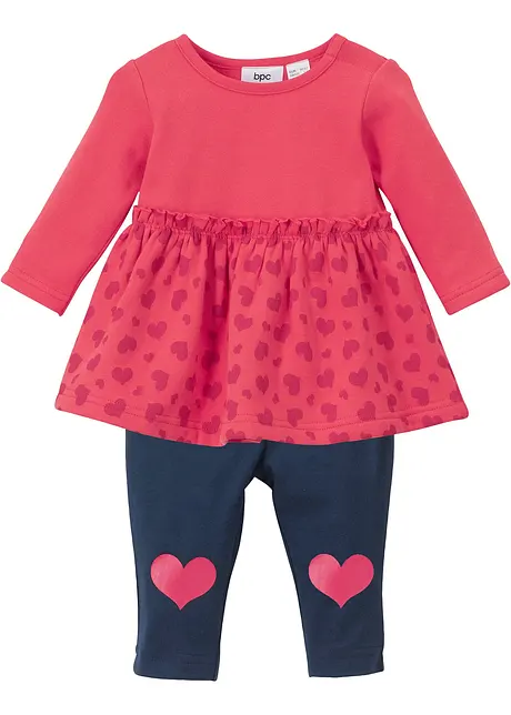 Baby sweatjurk en legging (2-dlg. set) met biologisch katoen, bpc bonprix collection