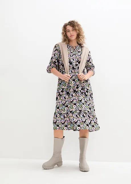 Midi jurk van viscose, bonprix