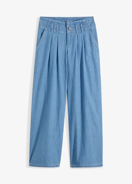 Wide leg jeans low waist, low stretch, bonprix