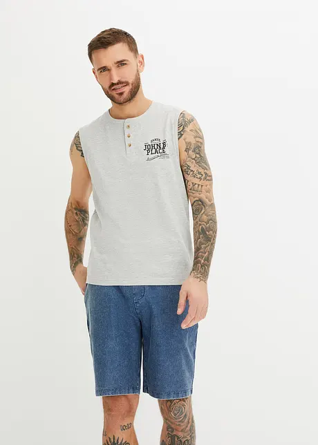 Henley muscle shirt, John Baner JEANSWEAR