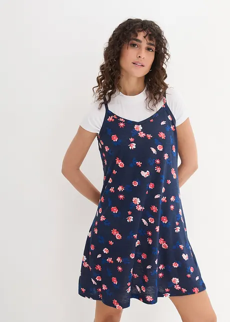 Jersey jurk met bloemenprint, bonprix