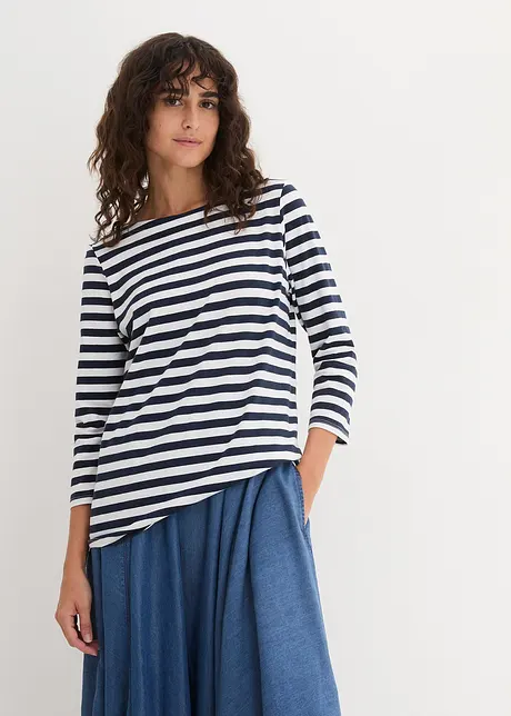 Shirt met 3/4 mouwen en boothals, bonprix