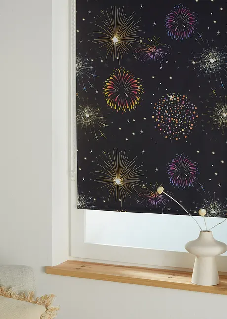 Verduisterend rolgordijn met fluorescerende print, bpc living bonprix collection