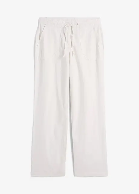 Wijde broek met linnen, bonprix