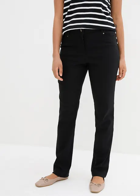 Bengaline stretch broek met comfortband, straight, bonprix