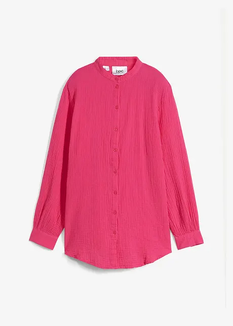 Lange mousseline blouse van katoen, bonprix
