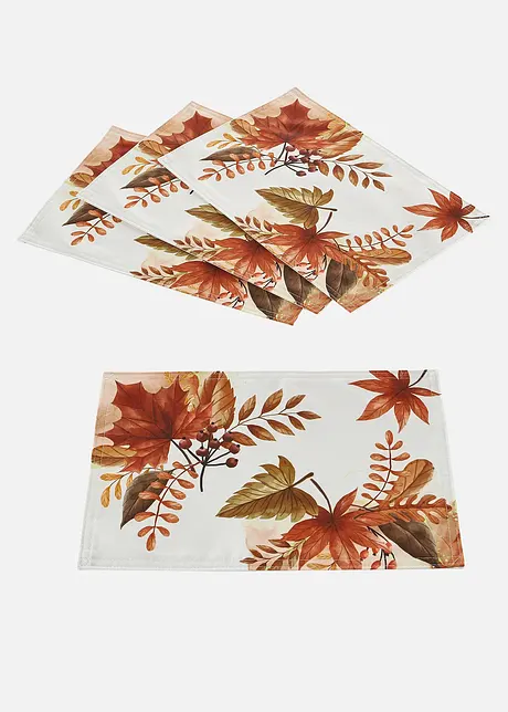 Placemats met bladerprint (set van 2), bonprix