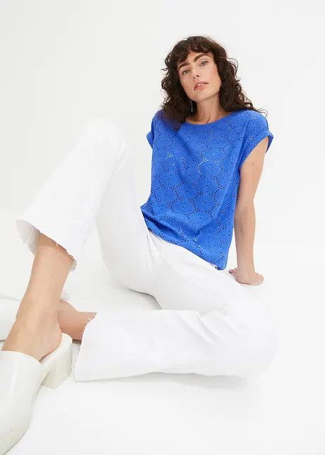 Shirt met broderie anglaise, bonprix