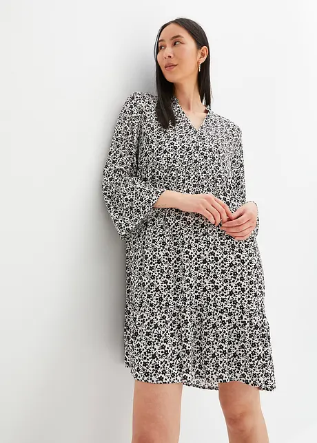 Jurk met volants van viscose, bonprix