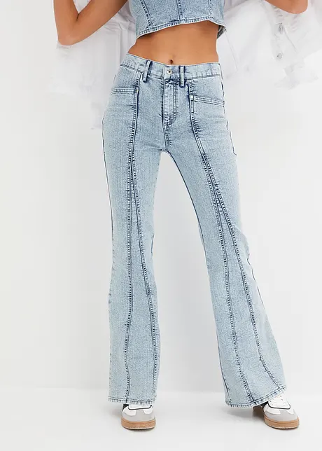 Flared jeans met high waist, bonprix