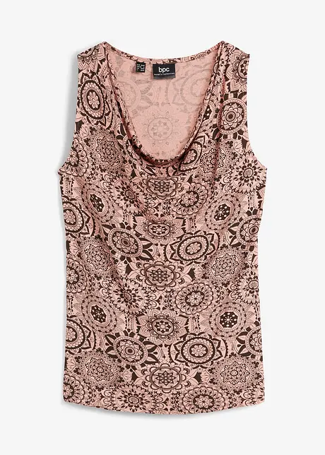 Top met watervalhals van soepele viscose, bonprix