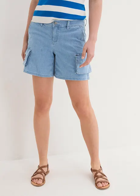 Cargo jeans short, mid waist, John Baner JEANSWEAR