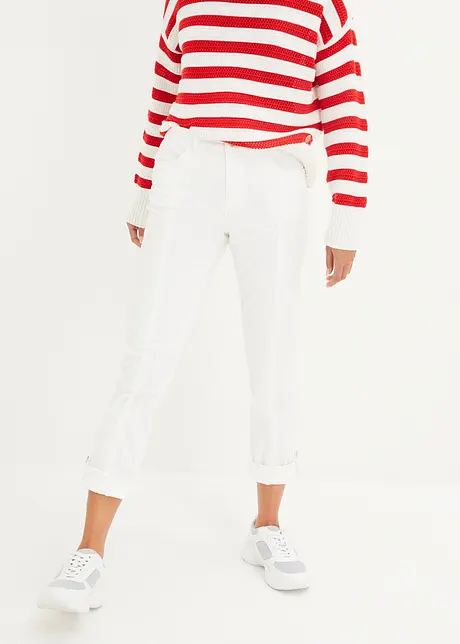 Mid waist jeans met turn-ups, straight, bonprix