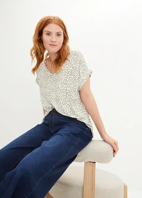 Viscose shirt met V-hals, bonprix