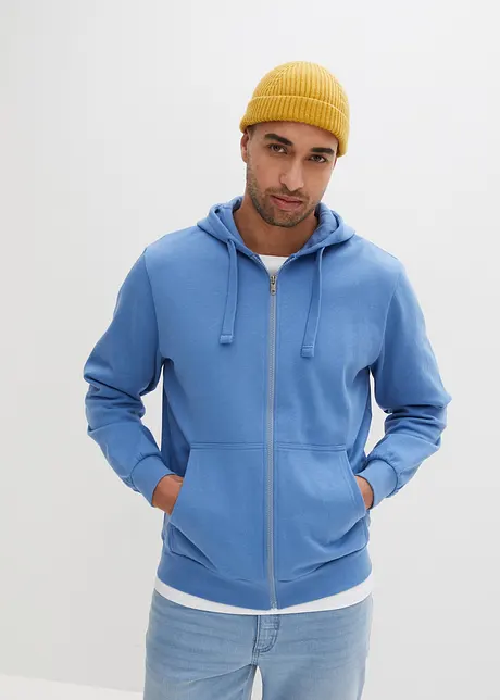 Sweater met capuchon en ritssluiting, bonprix