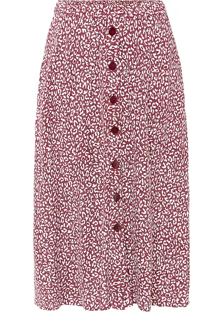 Viscose midi rok met zakken, bonprix