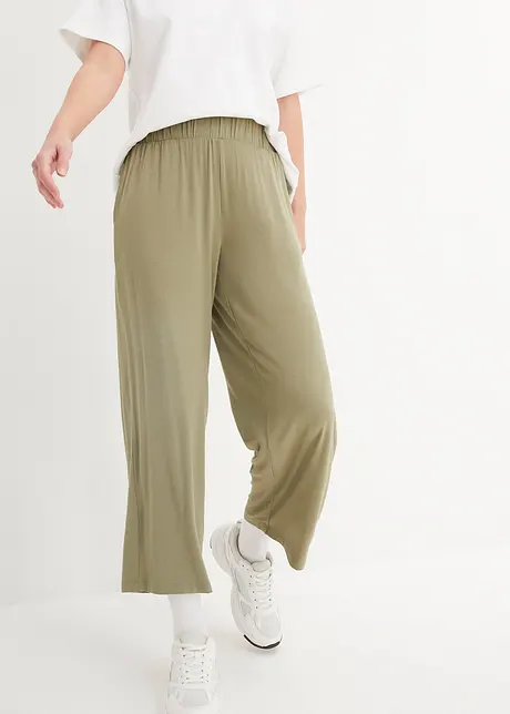 Wijde 7/8 shirtbroek met high waist comfortband (set van 2), bonprix
