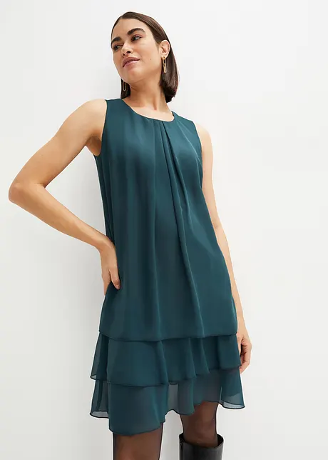 Chiffon jurk van gerecycled polyester, bonprix