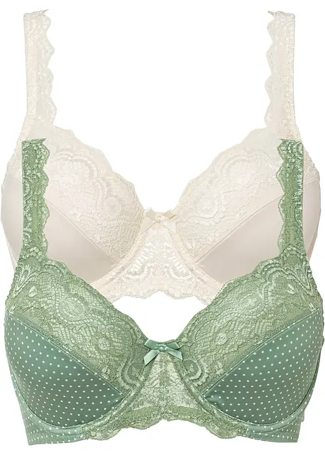 Beugel bh met sierlijk kant (set van 2), bonprix