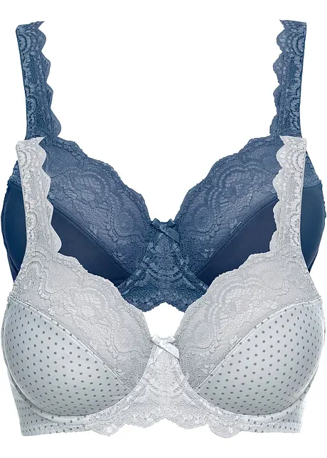 Beugel bh met sierlijk kant (set van 2), bonprix