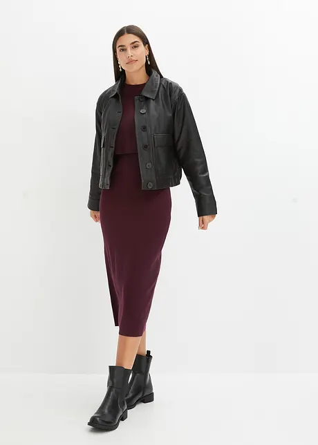 Gebreide jurk en shirt (2-dlg. set), bonprix